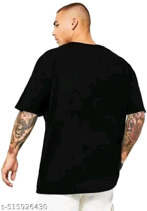 New Trendy Men’s Round Neck Oversized Cotton T-Shirt
